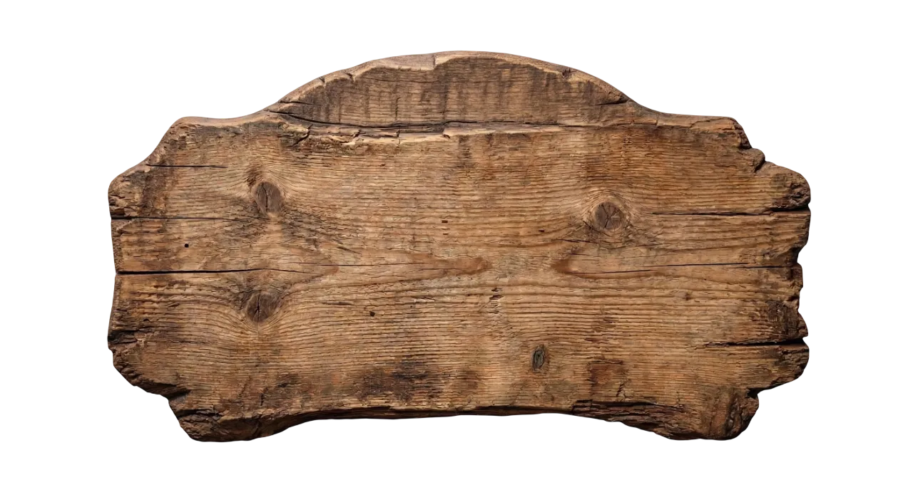 Letrero de madera